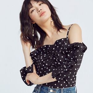 Silence & Noise Polka Dotted Top
